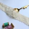 Acessórios de renda elástica de algodão materiais de vestuário decorativos artesanais DIY decote saia babado material