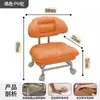 Banqueta Pequena Giratória Silenciosa para Uso Doméstico com Bebê, Banqueta Redonda, Banco, Banqueta de Costura com Rodas, Banqueta Baixa com Encosto