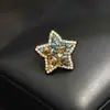 Broche de Estrella de Cristal Lindo y Versátil, Sencillo y Elegante, con Cierre de Pin, Diseño Unisex