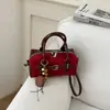 Bolsa-almofada redutora de idade estilo coreano 2026 nova bolsa de boliche, bolsa de ombro/transversal moderna e versátil, bolsa de mão para mulheres de nicho