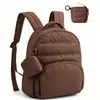 Mochila Mini Ligera de Plumas Transfronteriza para Mujer con Bolsa de Almacenamiento, Acolchada Casual Impermeable Portátil Mochila Escolar para Estudiante