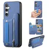 Adequado para Samsung A17 Capa de Celular com Cordão Elástico de Couro Liso Galaxy S26 Ultra Slot para Cartão A16 Capa Protetora