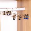 Clip para pantalón de adulto de acero inoxidable, estante para pantalones de tienda de ropa, clip para calcetines para secar ropa, clip retráctil para ropa, clip para ropa interior