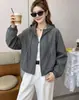 Nueva Chaqueta con Capucha Holgada de Verano 2026 para Mujer, Top Corto Holgado Casual Delgado, de Moda y Versátil para Mujeres Petites