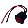 Cable de soldadura con cable, Interruptor redondo en forma de barco, de dos pines, de dos posiciones, Apertura para lámpara de mesa de 20 mm, Interruptor de ventilador, Accesorios de 12V/24V