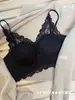 Lencería Francesa de Encaje con Escote en V Profundo y Puro Deseo para Mujeres de Busto Pequeño Push-up Sin Varillas Estampado de Leopardo Sexy Espalda Hermosa Transpirable Sin Costuras Sujetador