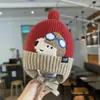 Gorro Infantil Otoño Invierno Niños Niñas Bebé Cálido Cortavientos Estrella Ojos Grandes Engrosado Lana Infantil Protección Orejas Gorro