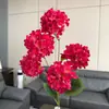 Flor de Hortensia de Caramelo de 5 Cabezas, Rama Única Estilo Coreano, Flor Artificial de Boda, Decoración de Flores Artificiales, Arreglo Floral, Diseño de Escena de Hotel