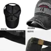 Gorra de béisbol bordada vintage lavada transfronteriza para hombre, gorra casual retro de letras a la moda, estilo versátil para exteriores
