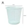 Bote de Basura de Plástico para Hogar con Tapa Abierta Inodoro Oficina Baño Dormitorio Sala de Estar Calado Cesto de Basura de Cocina