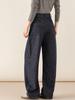 Jeans de Pierna Ancha Forma de Capullo Retro Azul de Algodón y Lino Xinge para Mujer 2025 Otoño Versión Estrecha Pantalones Banana Pantalones Hoces Antidesvanecimiento