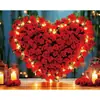Fondo de Tela de Pared de Flores Blancas de Amazon Transfronterizo Flores Boda Día de San Valentín Fiesta Decoración Pancarta Bandera Colgante Tela de Bandera