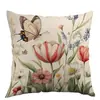 Fronha Floral Retro de Primavera Transfronteiriça Temu Amazon Mais Vendida para Escritório, Quarto e Sofá