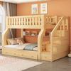 Litera, Cama Baja y Alta Pequeña de Madera Maciza, Cama Doble para Adultos y Niños, Litera para Dormitorio de Estudiantes de Secundaria