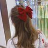 Pinza para el cabello de lazo grande de terciopelo para mujer coreana ins influencer parte trasera de la cabeza accesorios para el cabello temperamento clip superior horquilla clip tocado