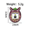 Insignia con Forma de Huevo para Mascotas Transfronteriza Broche de Animal Lindo Accesorios Dibujos Animados Cerdo Pequeño Leopardo Rosa Broche de Animal