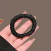 Elásticos de Cabelo de Tecido Artesanais de Alta Qualidade para Mulheres com Pérolas, Elásticos de Cabelo de Alta Elasticidade para Rabo de Cavalo, Elásticos para Coque
