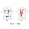 Nueva Camiseta Vlone Jerry Grande V Humo Reflectante Holgada de Manga Corta Flor de Cerezo Pareja Streetwear de Moda
