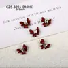 Novos Acessórios Simples de Arte de Unha com Laço Preto e Branco Vermelho Cinábrio Spray Metálico Gravata Borboleta Acessórios de Arte de Unha Vestíveis