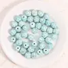 Cuentas redondas facetadas de cerámica de color dopamina con agujeros rectos, materiales y accesorios para abalorios de pulseras y correas de teléfono hechas a mano para DIY