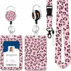 Cordón con Hebilla Retráctil de Nuevo Estampado de Leopardo para Control de Acceso, Tarjeta de Comida, Tarjeta de Empleado, Insignia, Portatarjetas