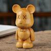Figura de Sândalo Verde Urso Violento Ornamentos de Mesa Blocos de Construção Urso Tuia Decoração de Casa para Inauguração Presentes Brinquedos da Moda para Crianças