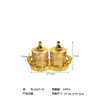 Transfronteiriço Levemente Luxuoso Nórdico Transparente Banhado a Ouro Pote de Doces Pote de Armazenamento Pote Selado Decorativo Conjunto de Dois Potes Estilo Europeu
