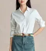 Linho 3.0 - Clássico Old MoneyBlusa de Linho Camisa com Toque Francês de Luxo para Mulheres Manga Longa 26 Camisa de Toque Relaxado
