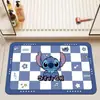 Alfombrilla de Suelo de Barro Diatomeas de Dibujos Animados Stitch Cocina Absorbente de Agua Antideslizante Secado Rápido Felpudo Entrada Entrada Felpudo Decorativo Lindo