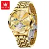 Marca Oli Olevs Comercio Exterior Transfronterizo Reloj Mecánico Automático Multifuncional Reloj para Hombre Calendario Perpetuo Reloj Impermeable