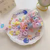 100 Peças de Anéis de Toalha Coloridos para Cabelo Infantil, Elásticos de Cabelo para Meninas, Elásticos de Cabelo Pequenos, Elásticos, Faixas de Bebê e Acessórios de Cabelo