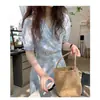 Enviado. Foto real. Vestido floral coreano chic fresco azul claro con escote en V y falda larga