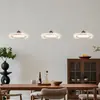 Lustre de restaurante de espectro total, luminária de mesa para mesa de jantar e bar, luminária UFO estilo francês vintage de três cabeças em formato de tira longa, luminária de mesa de jantar