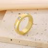 Anillo de diamantes de una sola fila, estilo japonés y coreano, personalidad, acero inoxidable, multiestilo, chapado en oro de 18 quilates, joyería al por mayor
