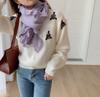 Bufanda nueva de Dongdaemun de Corea del Sur para mujer, otoño e invierno, color sólido, cálida, pequeña, de punto, bufanda larga y sencilla para mujer