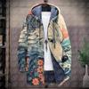 Abrigo esencial de otoño e invierno para comercio exterior transfronterizo con estampado 3D de animal lobo, nuevo abrigo cálido de invierno para hombre 2023