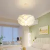 Luz de restaurante mesa de jantar minimalista moderna estilo nórdico luminária de quarto principal estilo creme lustre de tecido para quarto 542L