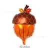 Globo de película de aluminio de 18 pulgadas con forma de hoja de arce y crisantemo, con forma de calabaza, piña y flor para decoración de cumpleaños infantil.