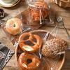 Saco de Embalagem para Pão Europeu Transparente Alimentício Autoadesivo Bagel Donut Torrada Biscoito Assar Saco com Fecho Zip