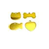 Etiquetas Polidas de Aço Inoxidável para Gatos, Placas de Identificação para Cães, Etiqueta para Peixes, Acessórios DIY em Formato de Osso para Cães, Etiquetas Pingente, Placas Militares, Acessórios de Pingente