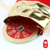 Shunxin Latón Montaña de Cinabrio Fantasma Bolsa para Gastar Moneda de Cobre Bagua Yansheng Moneda de la Suerte Colgante con Bolsa de la Suerte Consejos para Regalos y Buenas Relaciones