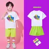 Roupas de Performance de Cheerleading Infantil para Meninos e Meninas de Jardim de Infância, Roupas de Dança para Jogos de Alunos do Ensino Fundamental no Futuro