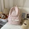 Nueva Mochila Escolar Transfronteriza Estilo Coreano para Niñas, Ligera y Moderna, Adecuada para Estudiantes de Secundaria, Mochila de Pana de Gran Capacidad