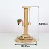 Brinquedo de gato giratório de madeira maciça, arranhador para gatos, resistente ao desgaste e sem soltar pelos, arranhador autoentretenedor para gatos, arranhador de brinquedo para gatos grandes, resistente ao desgaste, atacado