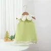 Vestido Floral 3D Tendência para Meninas 2026 Novo Verão Estilo Coreano Vestido Princesa de Renda Roupa de Verão