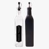 Venta al por mayor del fabricante Botella cuadrada de vidrio para aceite Botella para salsa de soja y vinagre para el hogar Botella vacía Frasco para condimentos Juego de botellas de aceite comestible para uso en la cocina