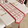 Bandera de Mesa Lujo Accesible Elegante Nueva Chinoiserie Aparador Mantel Mesa de Café Tira Central Decoración Festiva de Año Nuevo Lino Manteles Individuales de Té