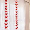 Cortina de suspensão longa de tira de casamento com palavras felizes para sala de casamento, conjunto de layout de quarto de noiva, parede de fundo, decoração de cortina de sala de estar, arte com leite