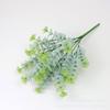 Grama artificial 7 garfos planta flor de plástico parede planta verde joia divisória arranjo de flores decoração de jardinagem decoração de baunilha flor artificial