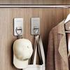 Gancho de acero inoxidable resistente, no perforado, adhesivo, para baño, cocina, pared, puerta, detrás de la ropa.